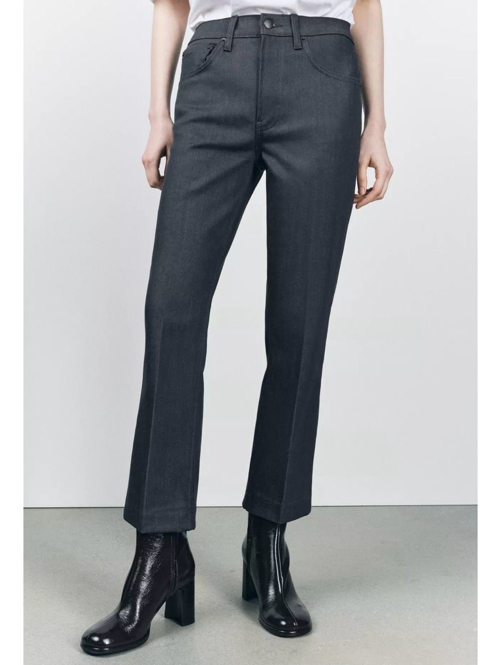 Jeans ZW Collection Bootcut Tiro Alto Cropped